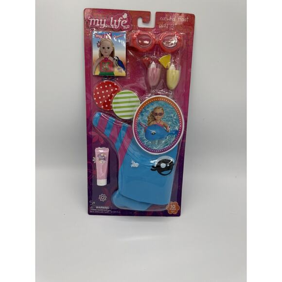 My Life As Narwhal Float Play Set 10 Pieces Float Googles Drinks Magazine - Picture 1 of 2